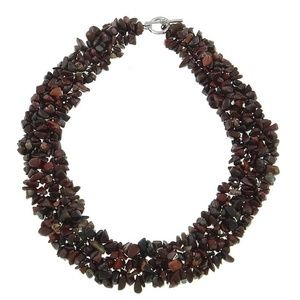 😀 3 for $20 New Oxblood Jasper Gemstone Necklace